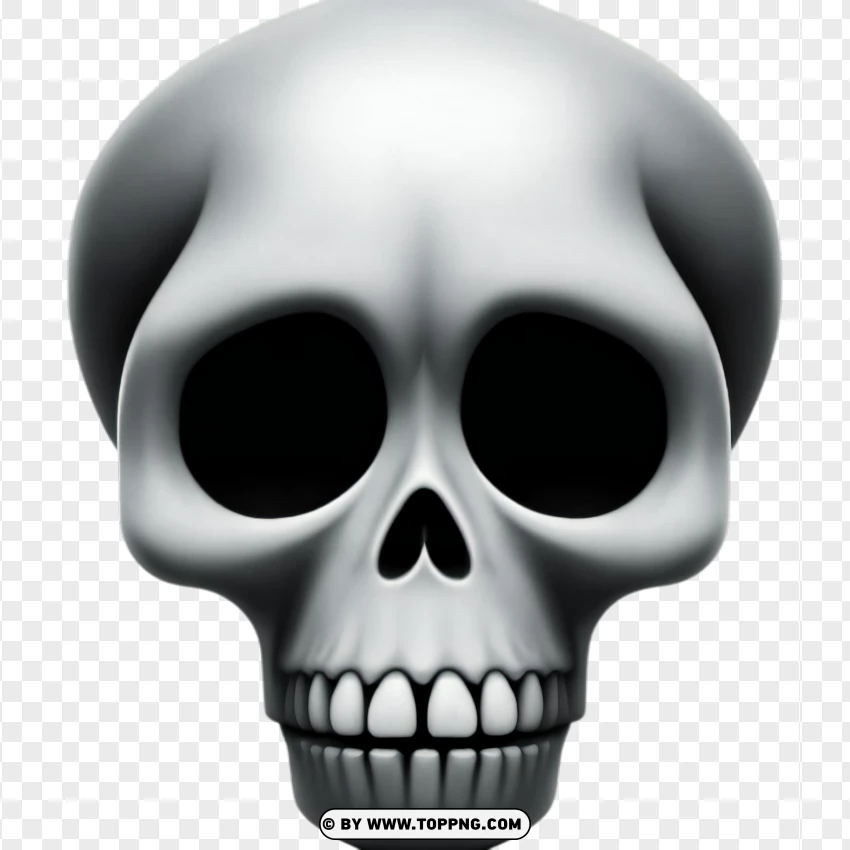 Skeleton Troll Face Detailed Image PNG Transparent Background