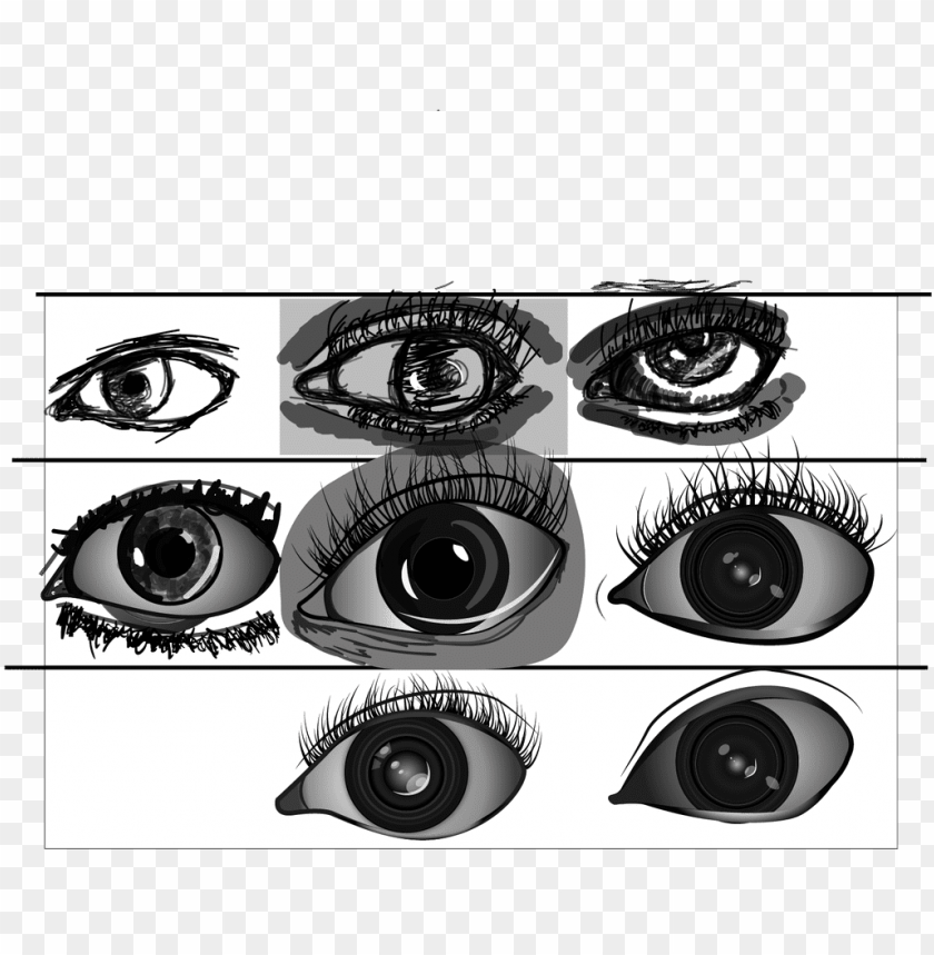 glowing eyes, black eyes, cute anime eyes, scary eyes, funny eyes, google eyes
