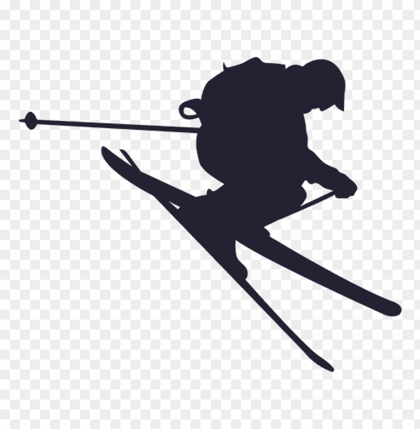 PNG image of skiing with a clear background - Image ID 18030