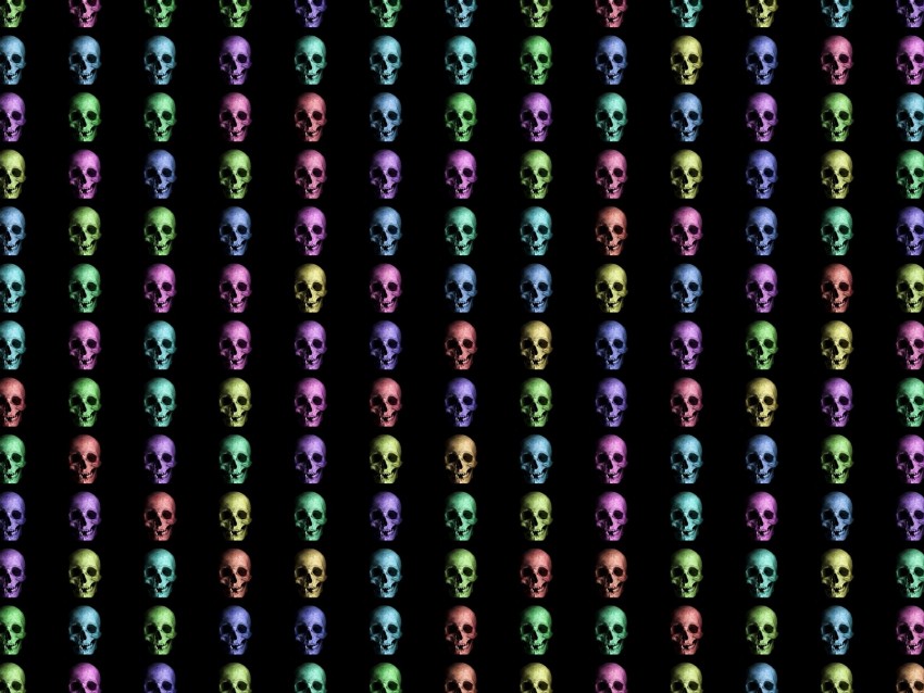 skull, colorful, texture