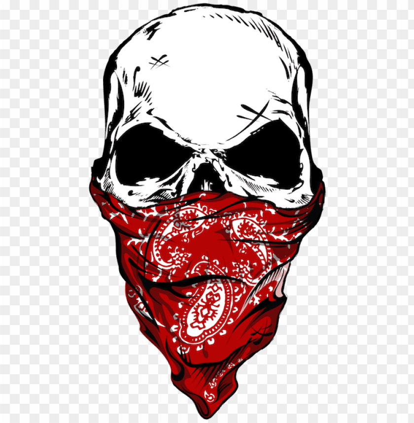 Skull With Bandana Drawi Png Image With Transparent Background Toppng - download bandit codes for roblox high school bandana png