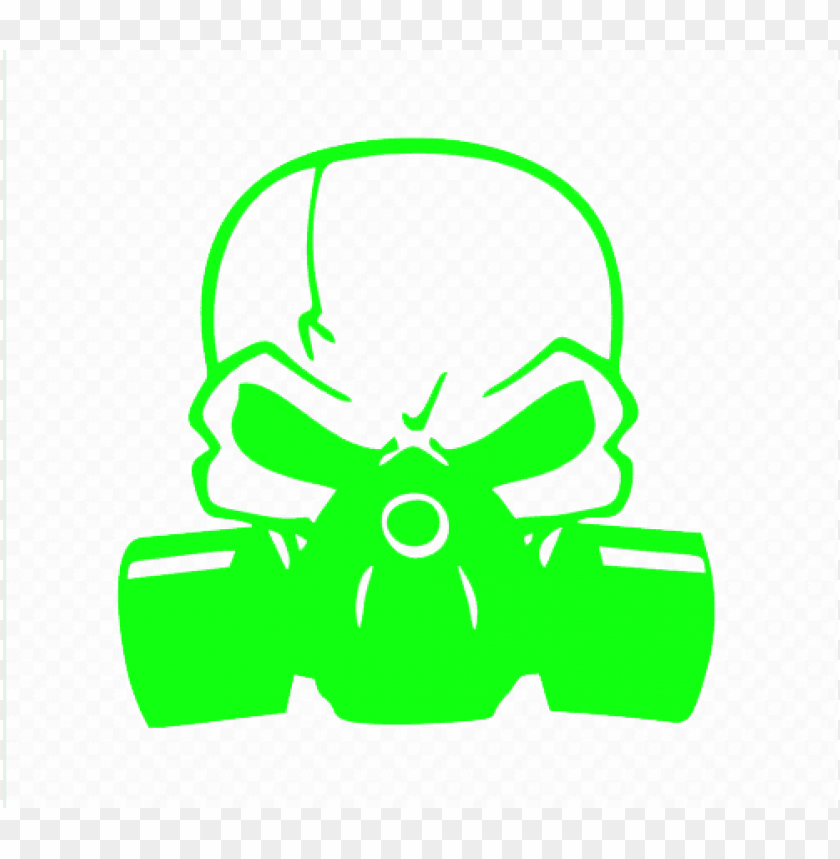 skull with gas mask green decal - skull with a gas mask PNG image with transparent background@toppng.com