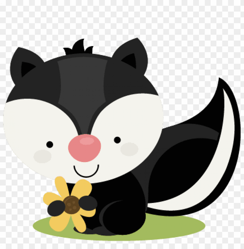 animals, skunks, skunk holding flower cartoon, 