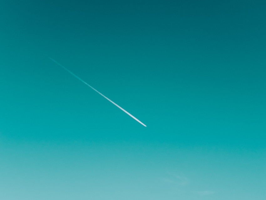 sky, trace, plane, minimalism
