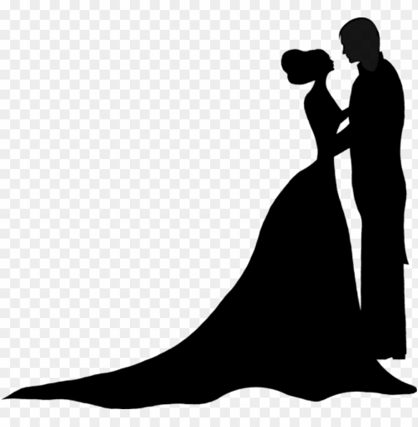 Sleeping Beauty Clipart Bride Groom Silhouette Wedding - Bride And Groom Silhouette Clipart PNG Image With Transparent Background
