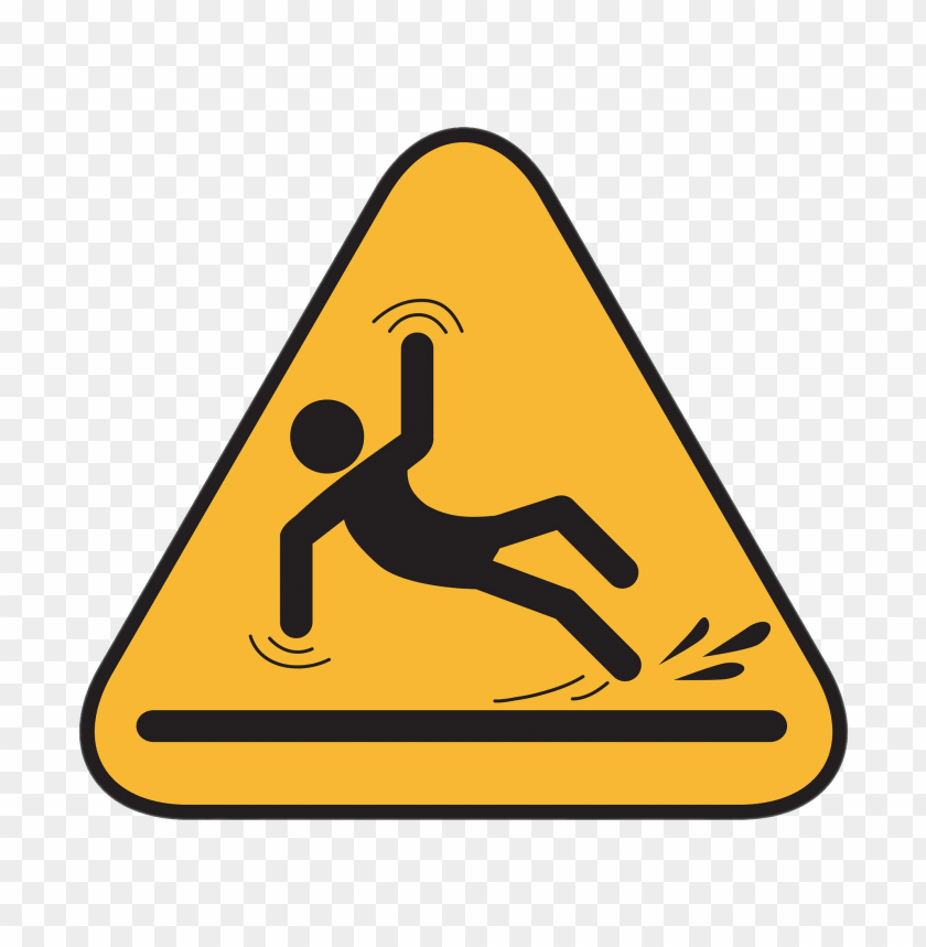 miscellaneous, safety symbols and signs, slip and fall hazard sign, 