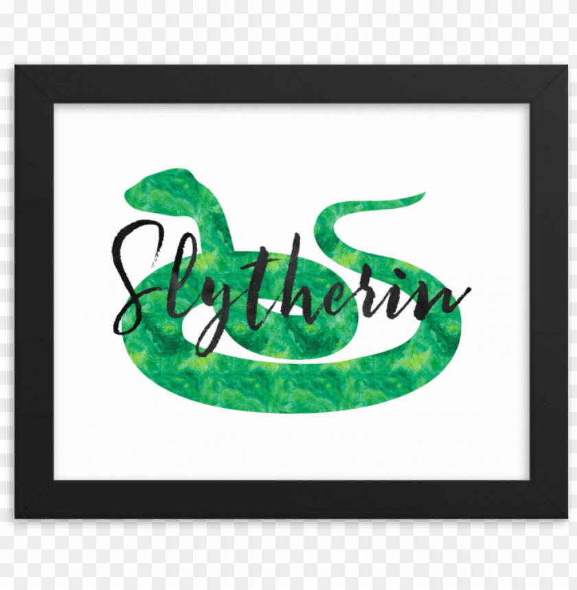 Slytherin Hogwarts House Pride Art Print - Hogwarts House Pride Art PNG Transparent With Clear Background ID 265303
