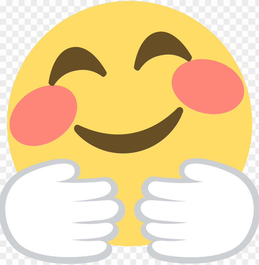 Smile Face Hugging Emoji Png Image With Transparent Background - download hd nike logo clipart roblox crying eyes open emoji