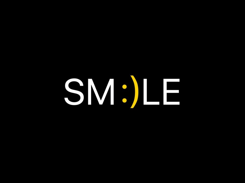 smile, positive, word, cheerful