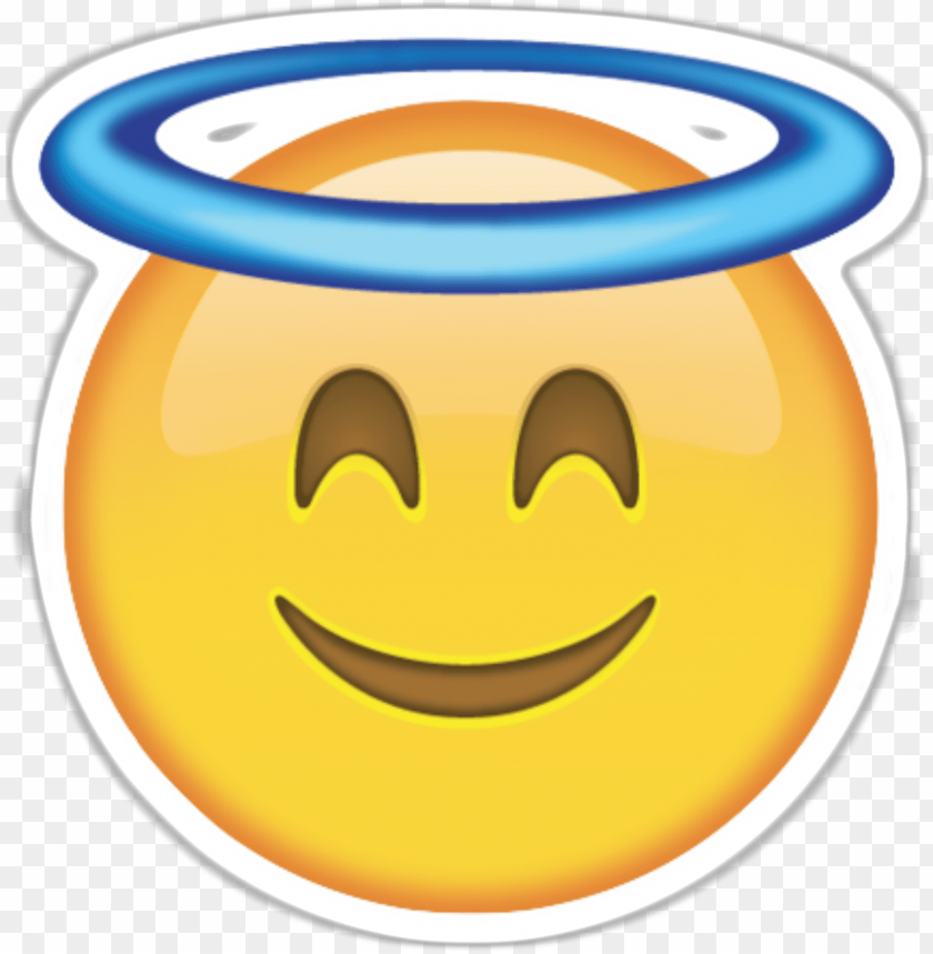 free PNG smiley, emoji stickers, emoji symbols, emojis, emoji - emojis de whatsapp angel PNG image with transparent background PNG images transparent