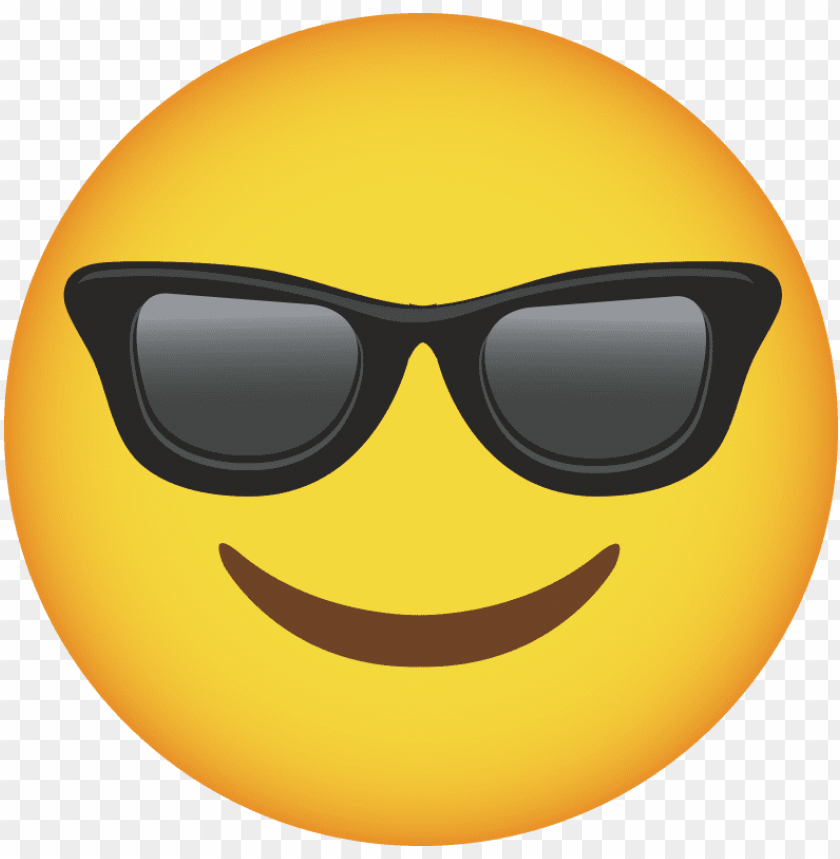 Smiling Face With Sunglasses - Cool Emojis No Background PNG Transparent With Clear Background ID 173521