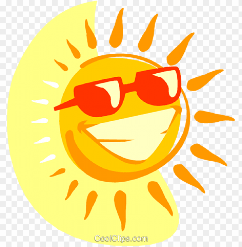 Smiling Sun With Sunglasses Royalty Free Vector Clip PNG Image With Transparent Background