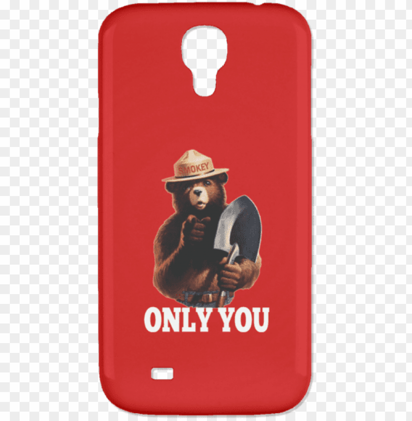 Smokey Bear Phone Case Only You Defunded Samsung Cases Allposters Com Tin Sign Smokey Bear Only You 16x12in  PNG Image With Transparent Background@toppng.com
