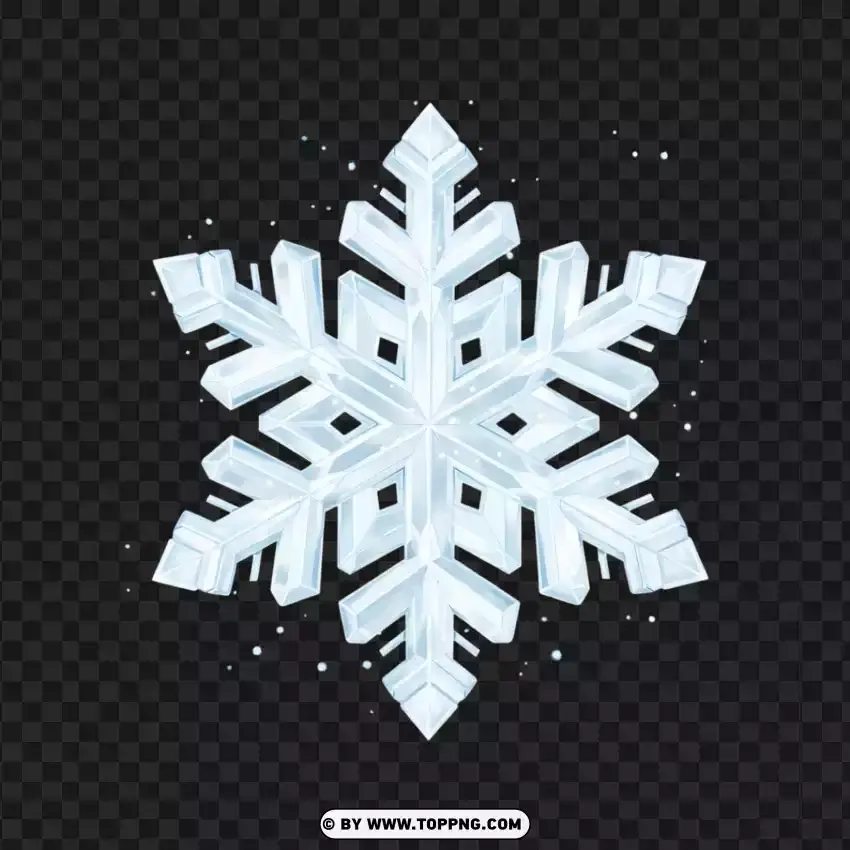 Smooth White Snowflake Vector Symbol PNG Transparent Background