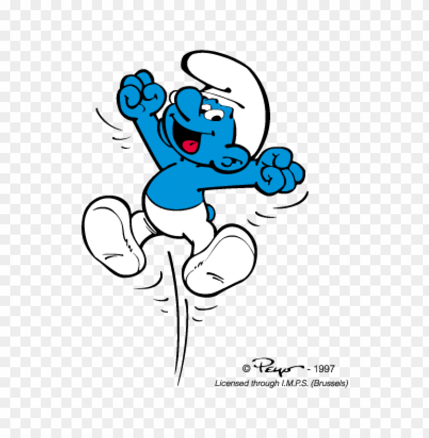  smurf jumping vector logo download free - 463960