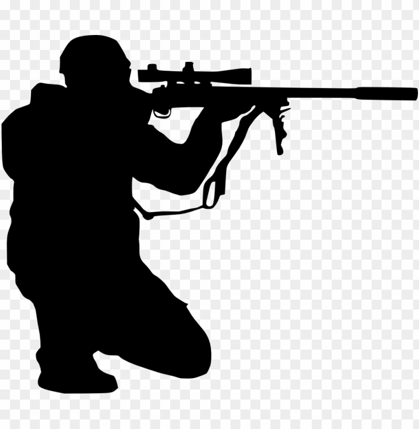 Transparent Sniper Shooter Silhouette PNG Image - ID 3336