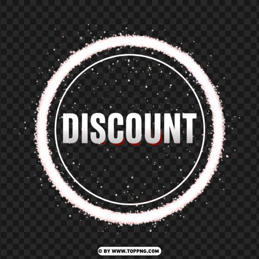 Snow Glow Discount Label PNG Transparent Background