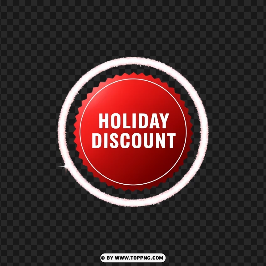Snow Glow Holiday Discount Badge PNG Transparent Background