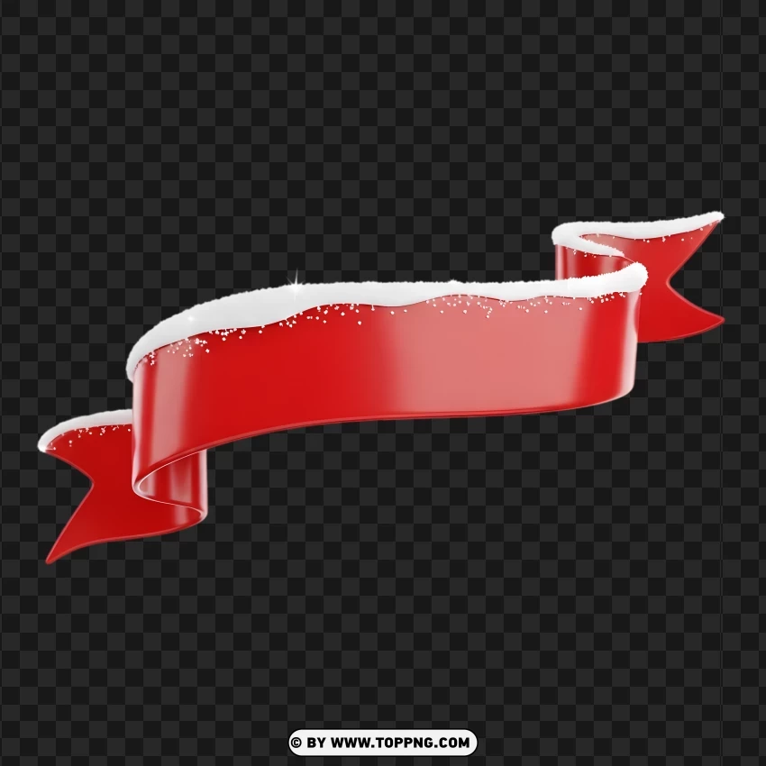 Snow-topped Curved Sale Banner PNG Transparent Background