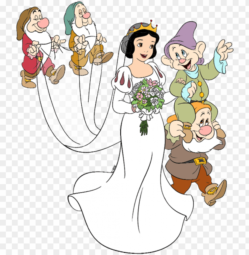 free PNG snow white clipart dopey - snow white wedding disney PNG image with transparent background PNG images transparent