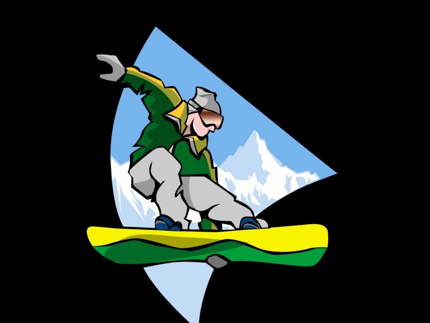snowboarder, snowboard, logo, vector