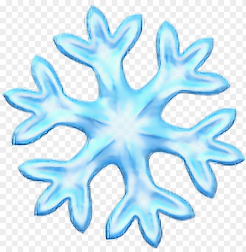 Snowflake Emoji Ios Png Image With Transparent Background Toppng