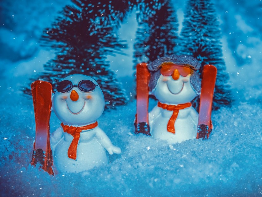 snowman, new year, christmas, snow, figurine, toy