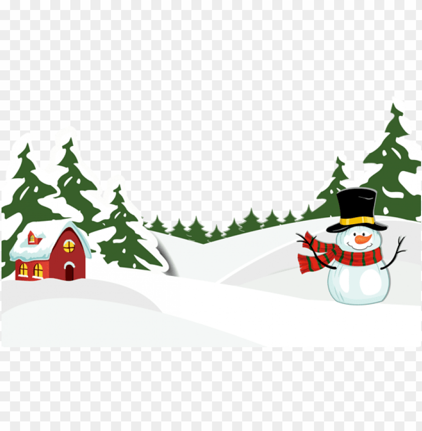 snowy ground with snowman PNG Images@toppng.com