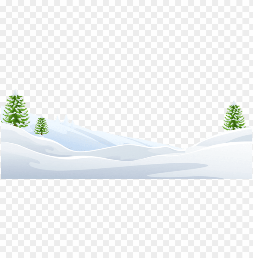 Snowy Ground With Trees PNG Images