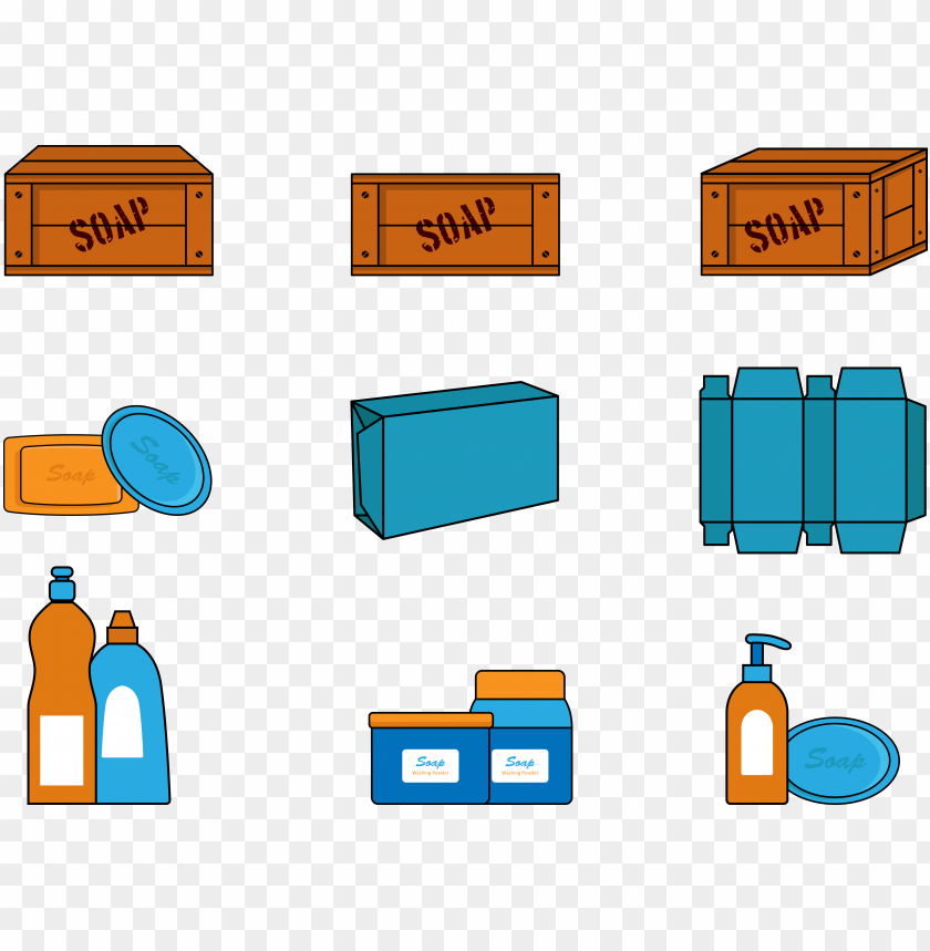 Soap Liquid Bar Cartoon Clipart Packaging Template PNG Image With Transparent Background