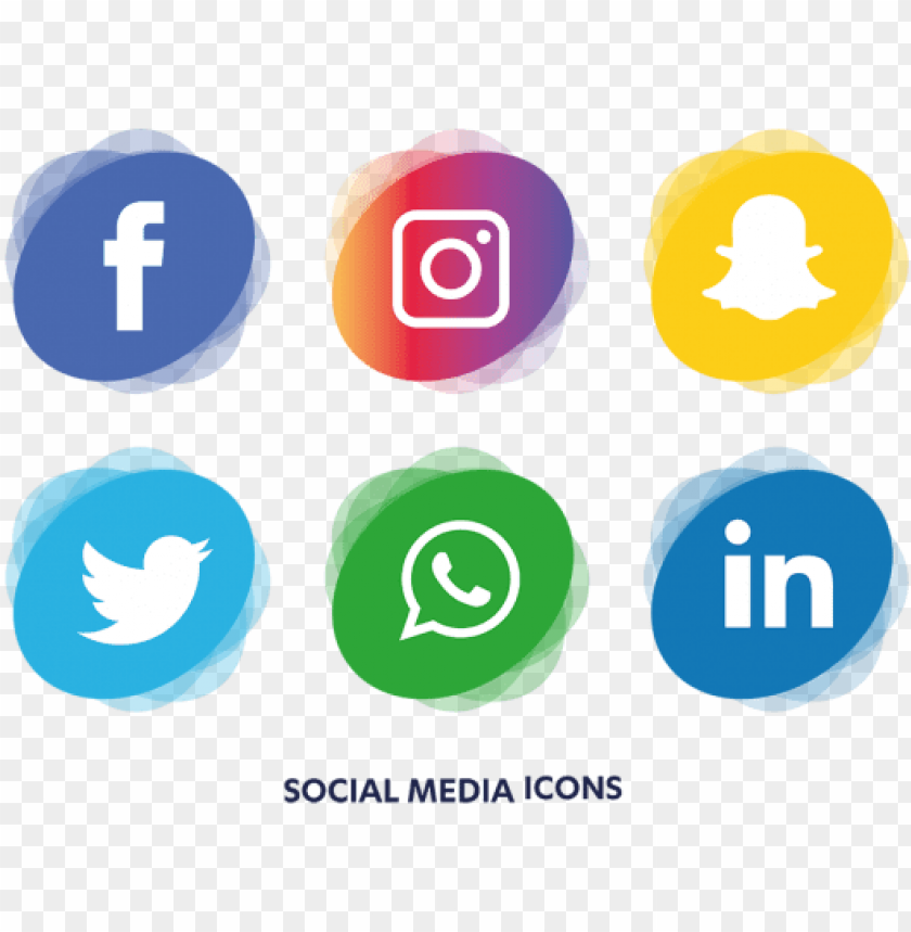 Social Media Icons PNG Image With Transparent Background