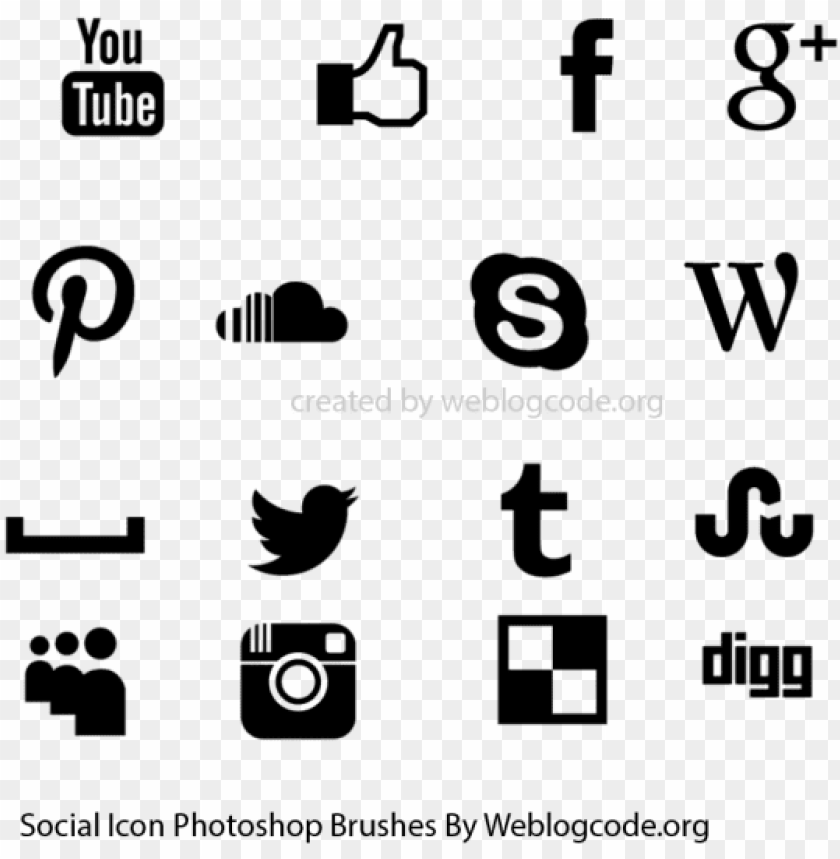 social media icons photoshop brushes photoshop social media icon brush PNG transparent with Clear Background ID 285416