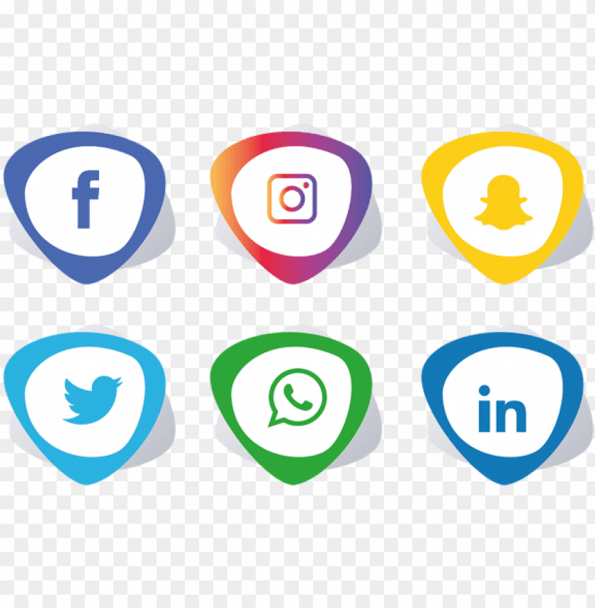 social media icons set facebook instagram whatsapp png - Free PNG Images ID 128899