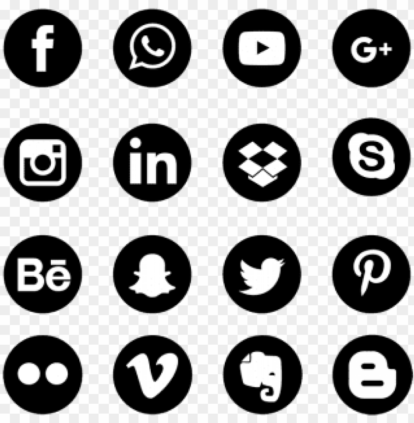 social media buttons vector