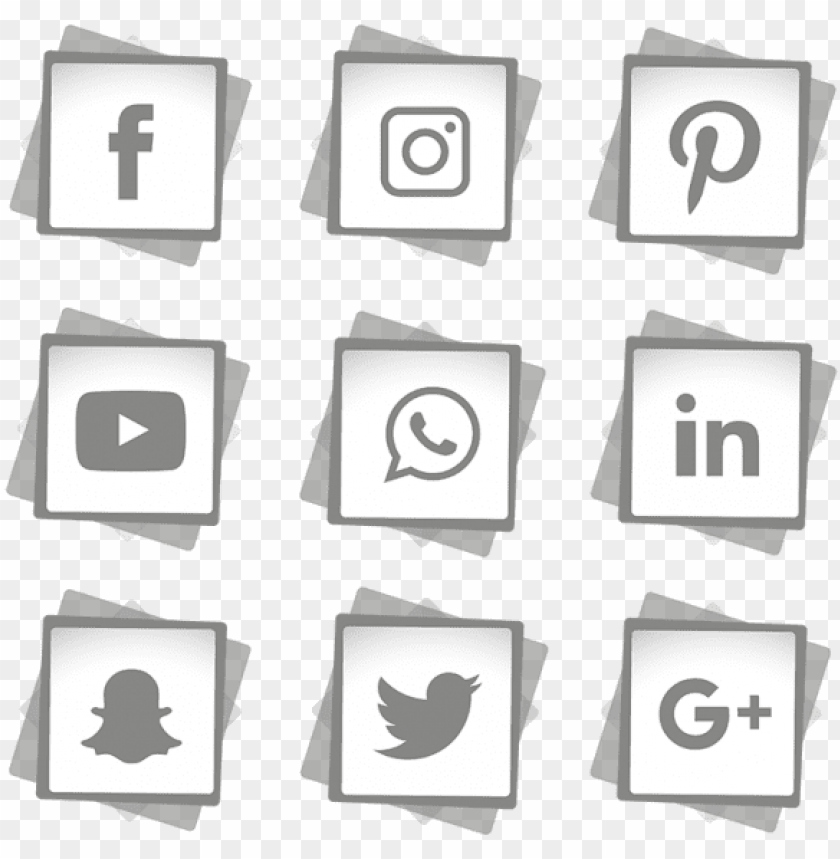 View Social Media Logos Png Black And White PNG