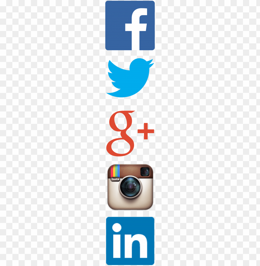 Social Media Icons Twitter Facebook Instagram Vertical Social Networking Website Logo Png Image With Transparent Background Toppng