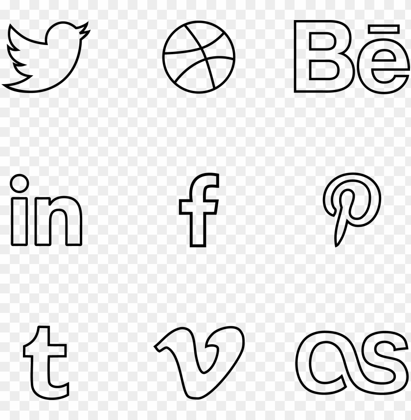 social media icons, social media icons vector, social media logos, person outline, rectangle outline, city outline