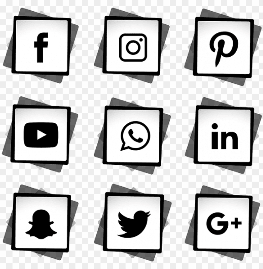 Social Media Logo White PNG Image With Transparent Background