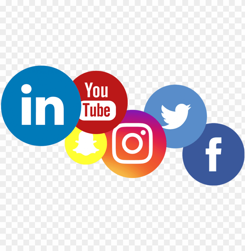 Social Media Logos PNG Image With Transparent Background