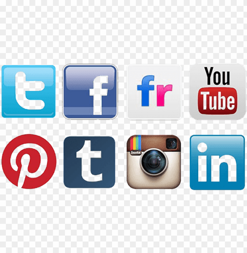 free PNG social media logos - logos of social medias PNG image with transparent background PNG images transparent