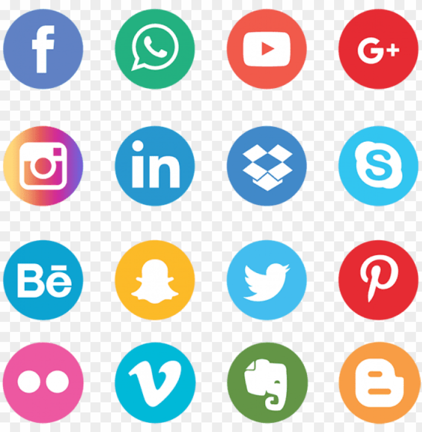 free PNG social media logos  no background - social media icon vector png - Free PNG Images PNG images transparent