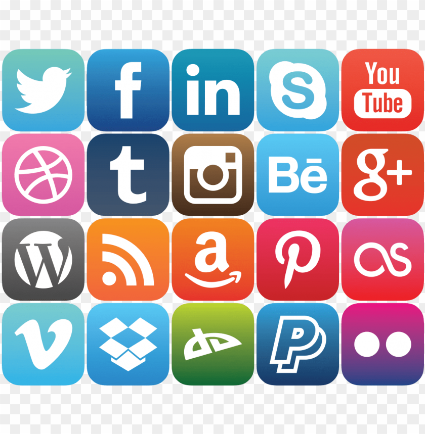 social media rounded icons - transparent social network icons png - Free PNG Images@toppng.com