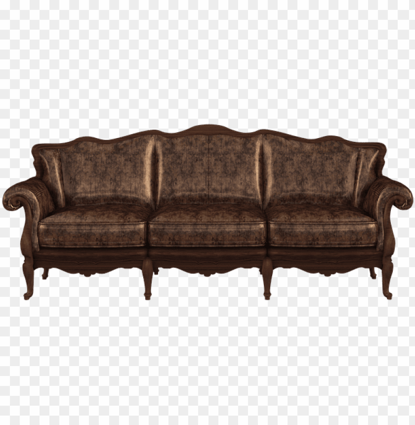 sofa, furniture, couch, old, png, image