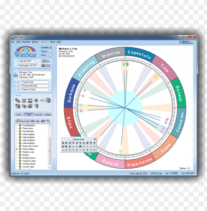 Astrology birth chart software