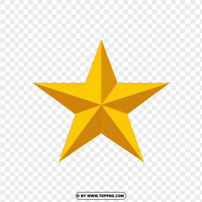 solid star, yellow star, flat design, star PNG