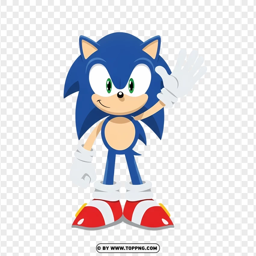 Sonic Cartoon Flat Vector PNG Transparent Background