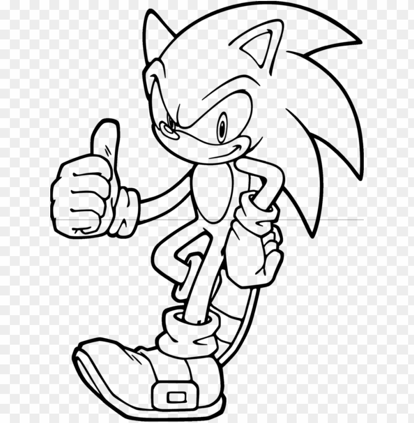sonic lineart by mspotpourri on deviantart color sonic colori PNG transparent with Clear Background ID 199246