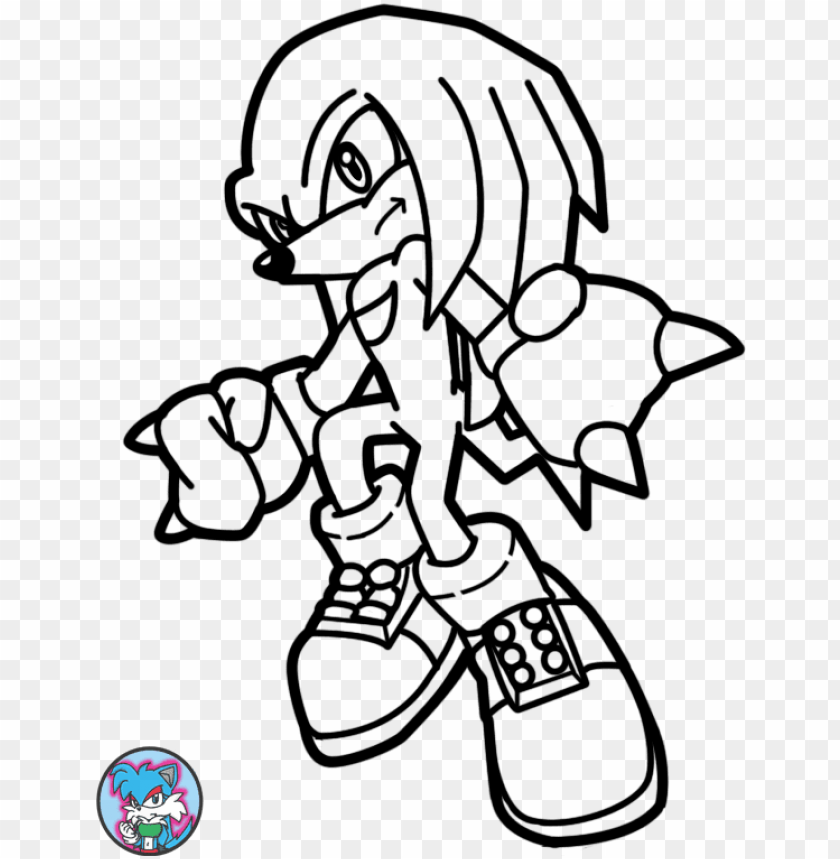 Sonic The Hedgehog Coloring Pages Knuckles Png Image With