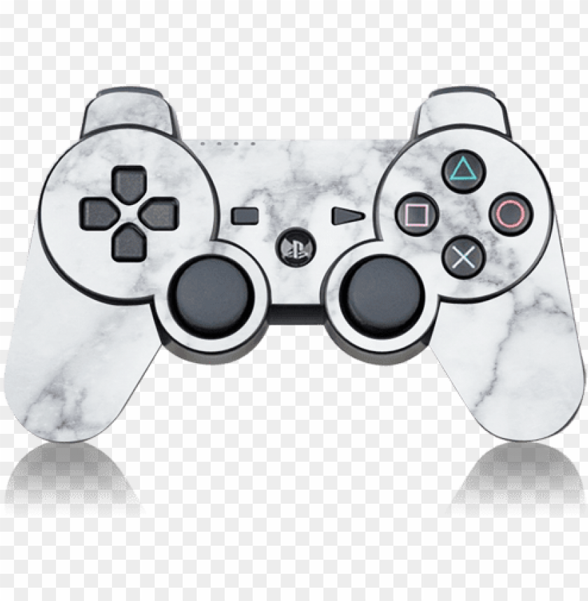 free PNG sony ps3 controller white marble v ps3c 0012 - ps3 controller sony PNG image with transparent background PNG images transparent