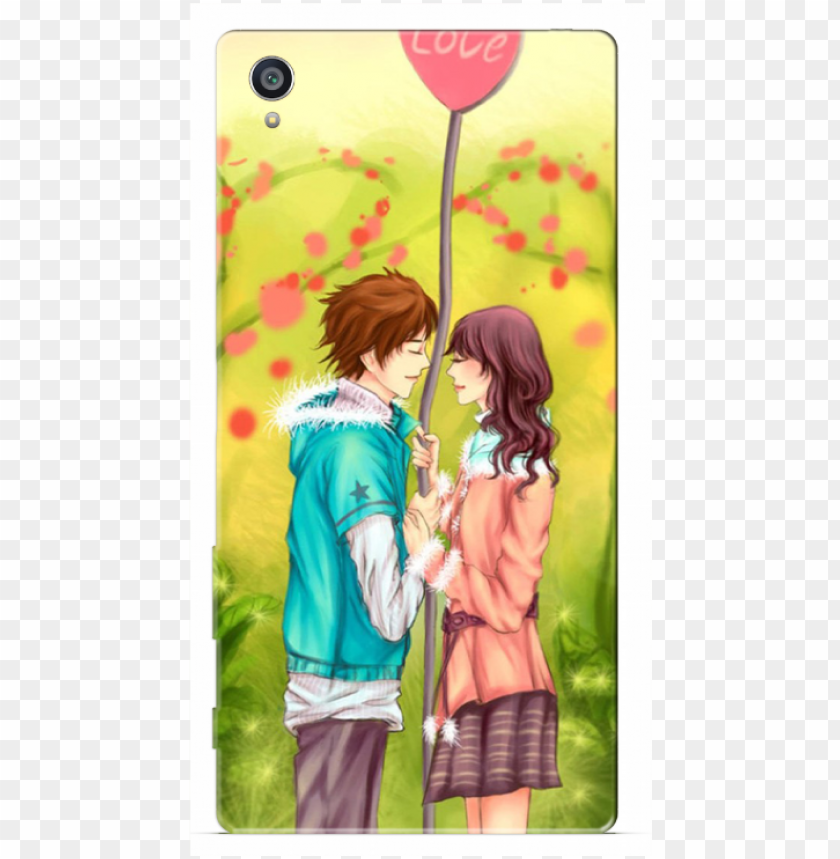 Download sony xperia m4 love couple designer 3d printed mobile - romantic  cartoon pic love couple png - Free PNG Images | TOPpng
